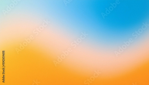 A captivating blend of orange and blue hues creates a serene and calming gradient, perfect for backgrounds or design elements. A vibrant, smooth transition.