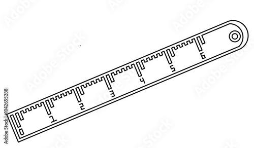Canvastavla The image illustration is a ruler icon isolated on a white background