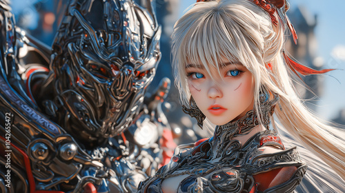 Futuristic Cyborg Girl