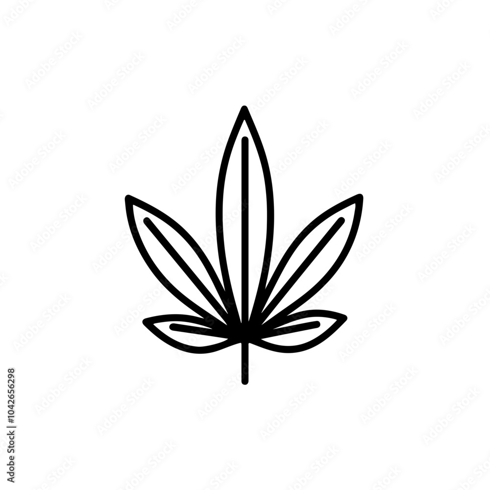 silhouette of cannabis leaf vector icon silhouette of cannabis leaf vector icon