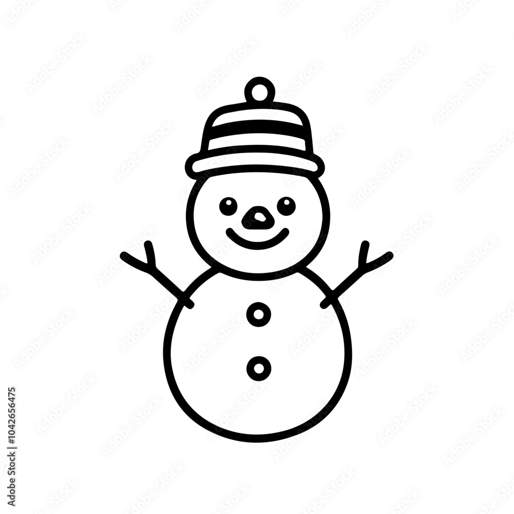 snowman vector icon with snow snowman vector icon with snow