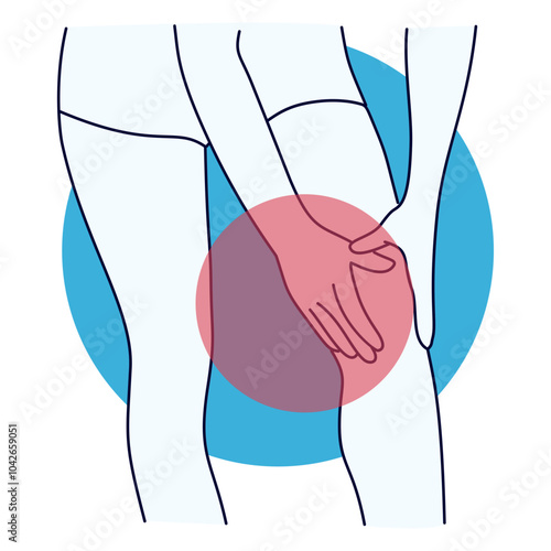 Hand and Leg Pain Illustration with Flat Design. Isolated Vector Graphic.