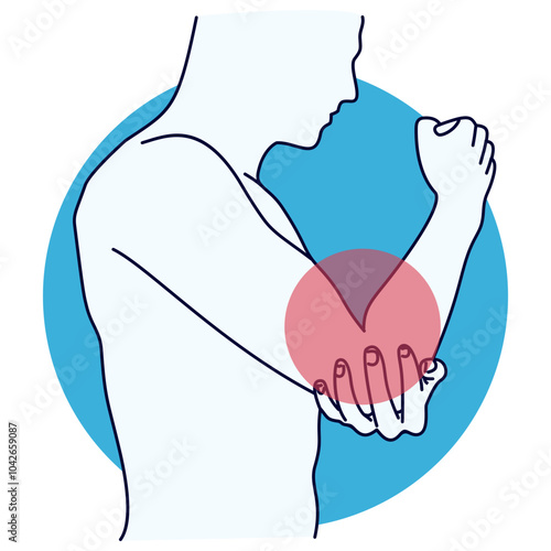 Hand and Leg Pain Illustration with Flat Design. Isolated Vector Graphic.