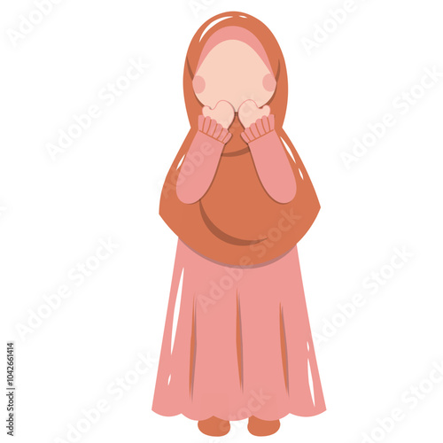 Muslimah Kid Hijab Faceless photo