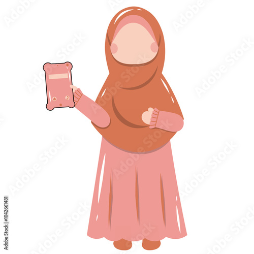 Muslimah Kid Hijab Faceless photo