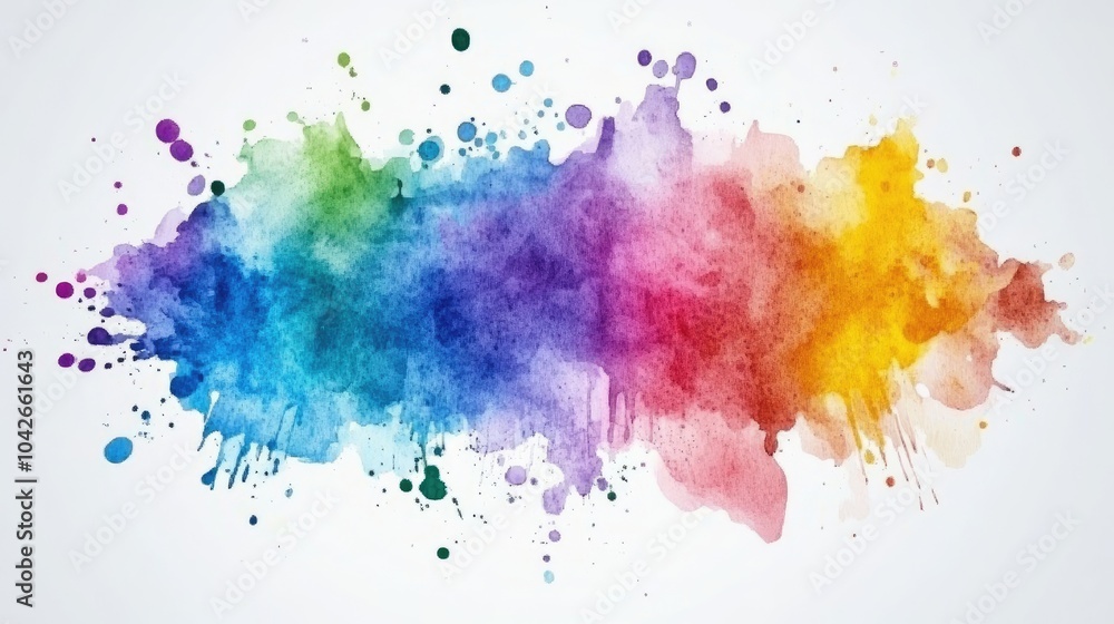 Obraz premium Colorful Watercolor Splash Abstract Background