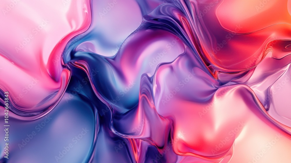 Obraz premium An array of shifting gradients and abstract shapes forming a fluid pattern, smooth and dynamic, Gradient style