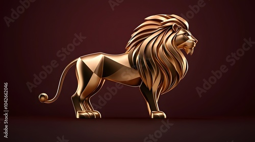 Wallpaper Mural Golden Lion Statue. Torontodigital.ca