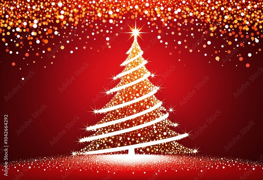 Abstract Sparkling Christmas Tree Illustration Abstract Sparkling Christmas Tree Illustration
