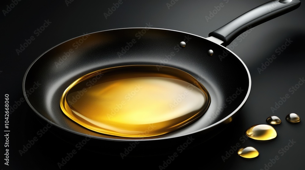 Duck Fat in a Black Frying Pan Duck Fat in a Black Frying Pan