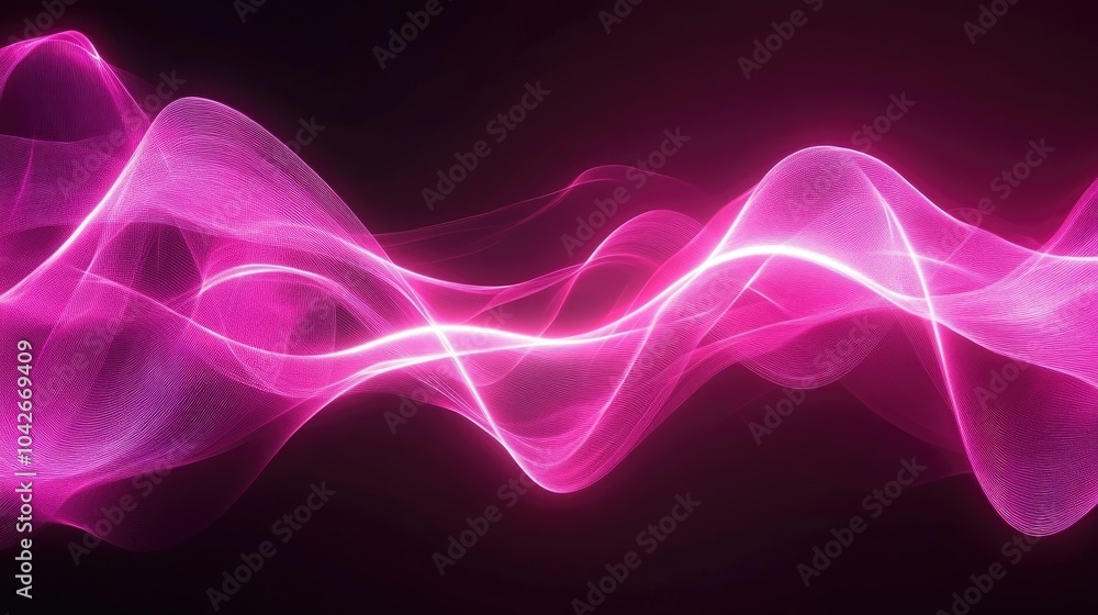 Glowing Pink Wave Pattern Background Glowing Pink Wave Pattern Background