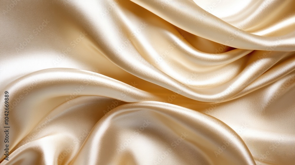 Fototapeta premium Soft Golden Silk Fabric Background