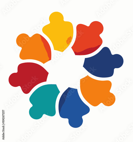 Colorful People Circle Logo 
