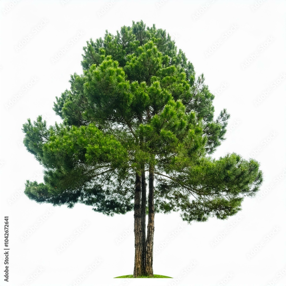 Fototapeta premium Isolated tree on white background, isolated tropical tree used for design, advertising and architecture