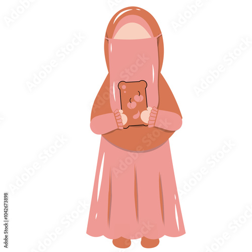 Muslimah hijab faceless