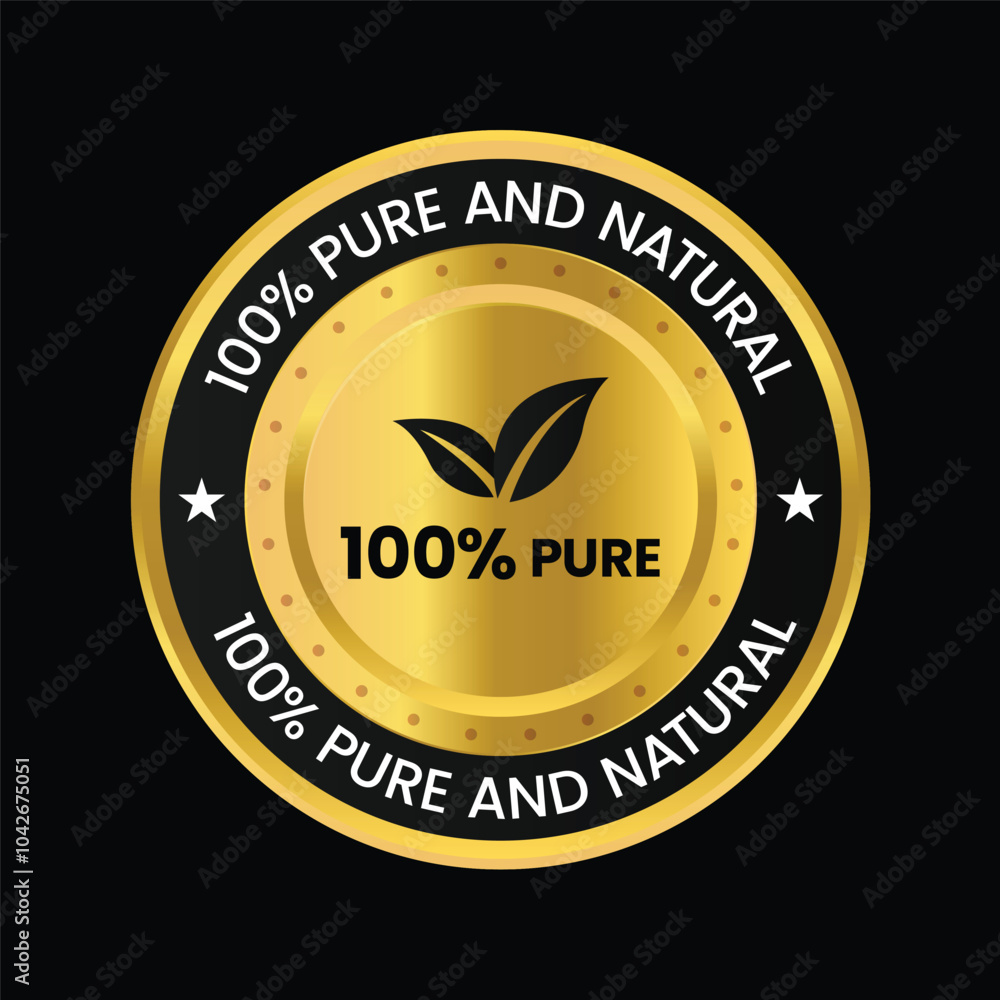 Pure and Natural sticker for 100 percent
Pure and Natural sticker for 100 percent
