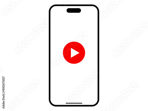 スマホと動画再生ボタン
