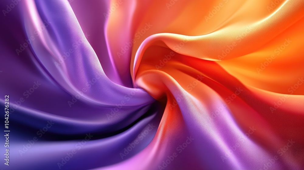 Obraz premium Smooth Gradient Fabric with Transitioning Colors