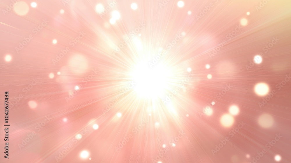Fototapeta premium Soft Pink Glow with Gentle Light Beams
