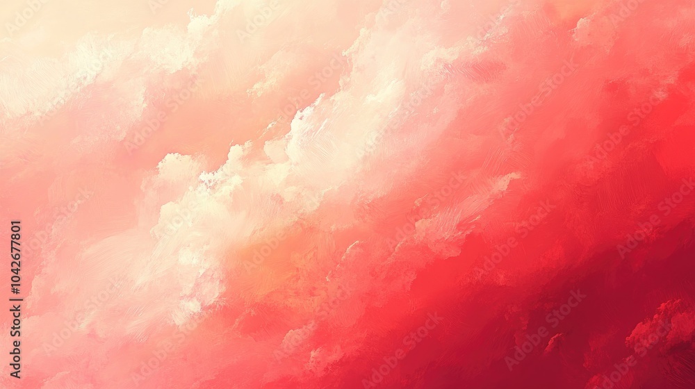 Obraz premium Soft Red Pastel Clouds Background for Elegant Designs