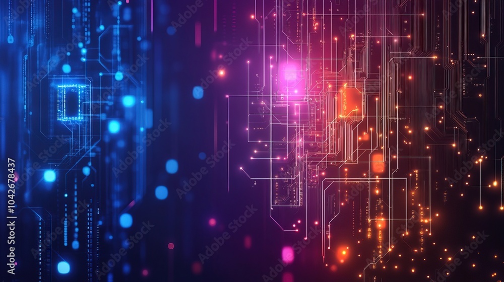 Abstract modern digital technology with futuristic electronic circuit board Abstract modern digital technology with futuristic electronic circuit board