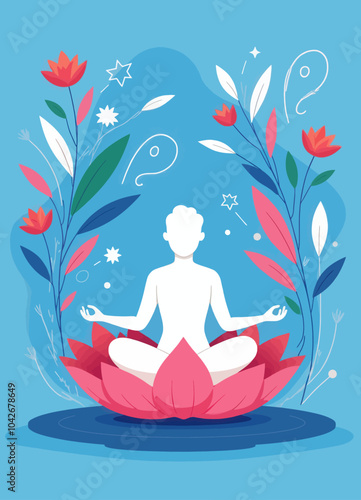 Yoga Meditation on Lotus Flower  
