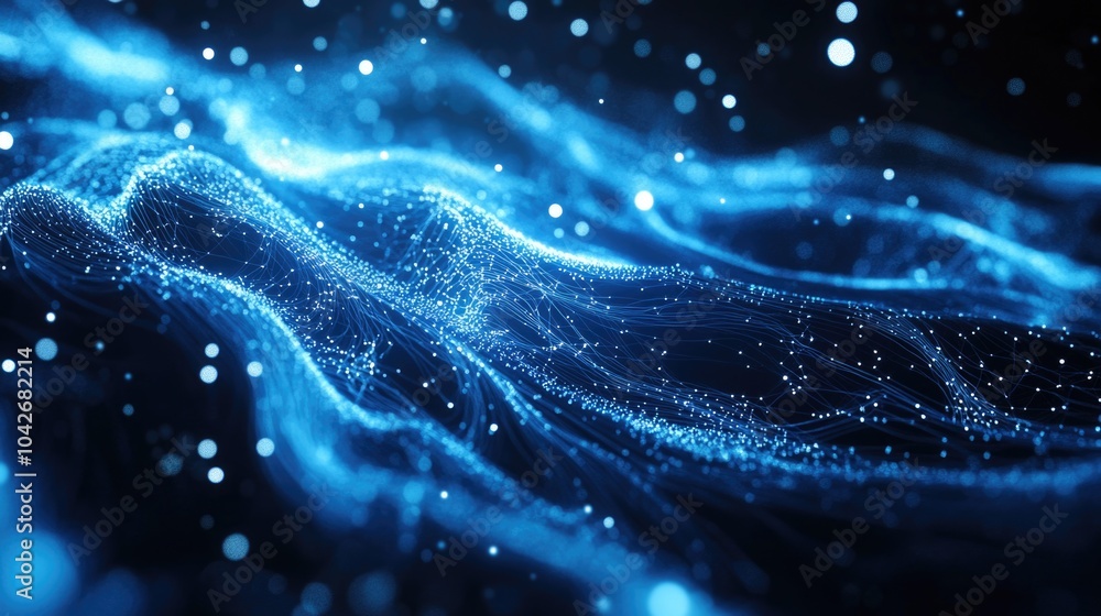 Blue Light Wave Close Up Blue Light Wave Close Up