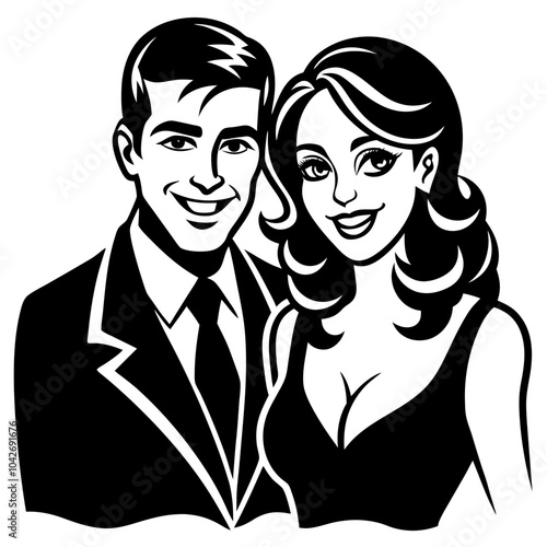 illustration of a couple