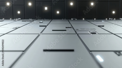 black wall semiconductor circuit generative AI, background concept