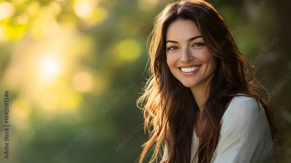 Portrait of a smiling woman. Portrait of a smiling woman.