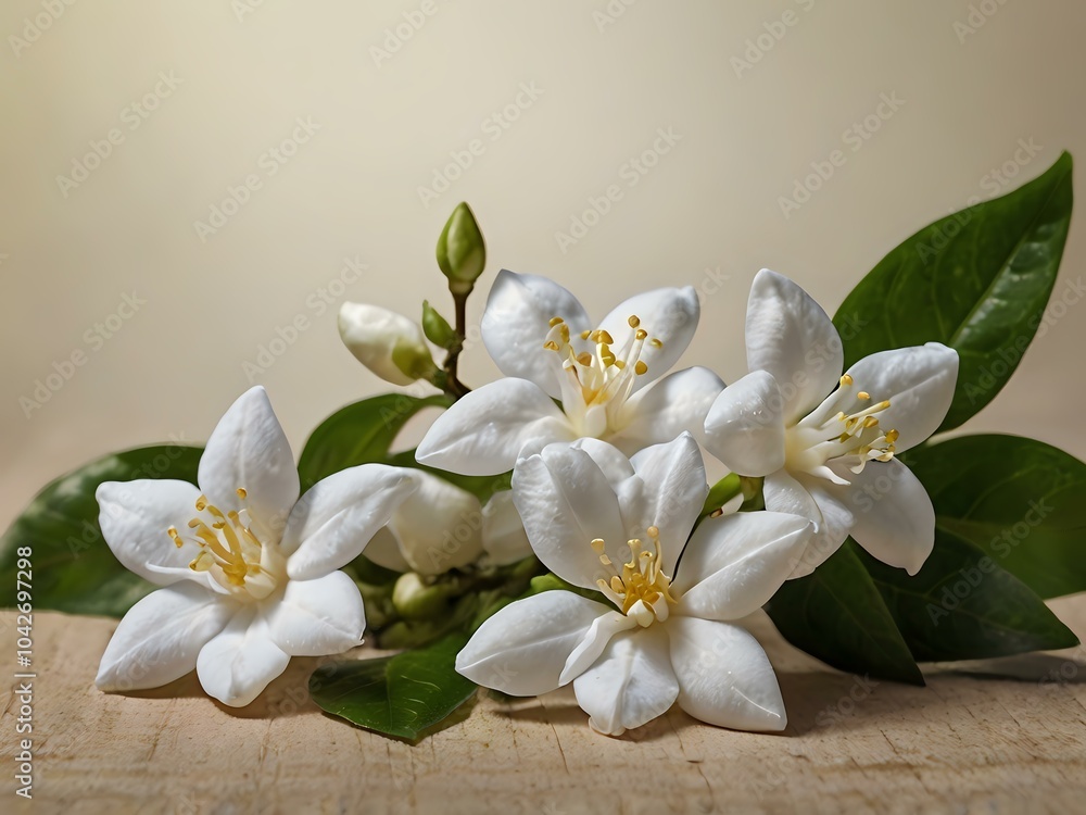 Fototapeta premium beautiful jasmine flowers photographed from close range