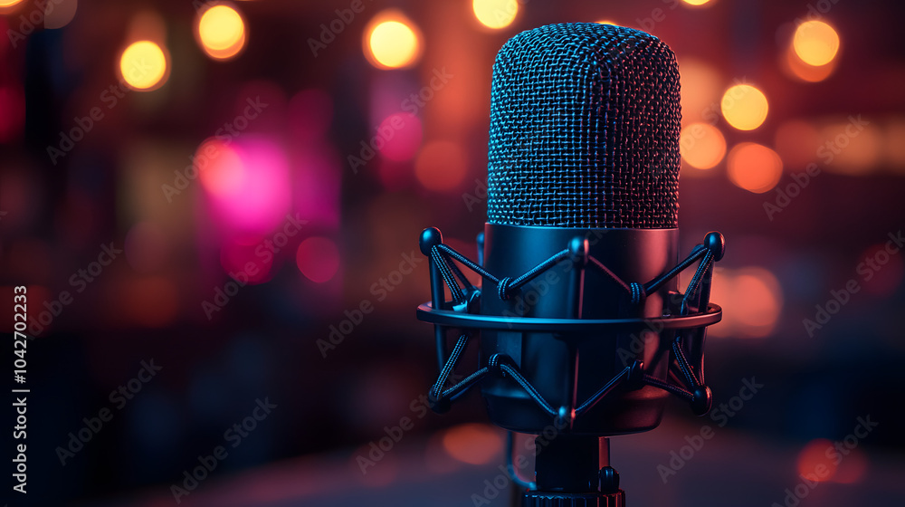 Photo of a Microphone on an Empty Background, Symbolizing Audio Recording, Podcasting, and Broadcasting. Ideal for Representing Communication, Music, and Voice-over Projects.
Photo of a Microphone on an Empty Background, Symbolizing Audio Recording, Podcasting, and Broadcasting. Ideal for Representing Communication, Music, and Voice-over Projects.