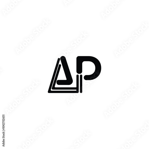 Free Download AP monogram logo design letter text name symbol monochrome logotype alphabet character simple logo - GFXLoad