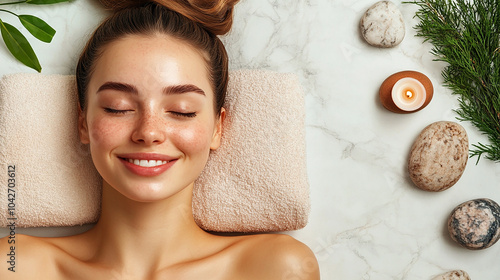 woman enjoying spa massage