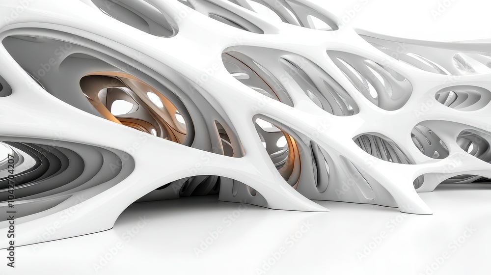 Futuristic Abstract Architecture Background Featuring Elegant White Arched Structures with Unique Curvatures and Innovative Design Elements Futuristic Abstract Architecture Background Featuring Elegant White Arched Structures with Unique Curvatures and Innovative Design Elements