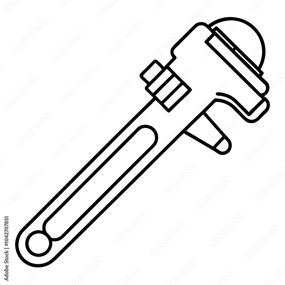 Pipe Wrench line art
Pipe Wrench line art