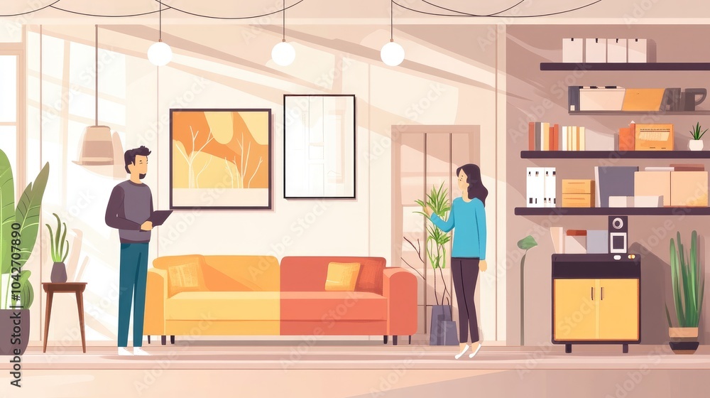 Modern Home Tour with Potential Buyers Modern Home Tour with Potential Buyers