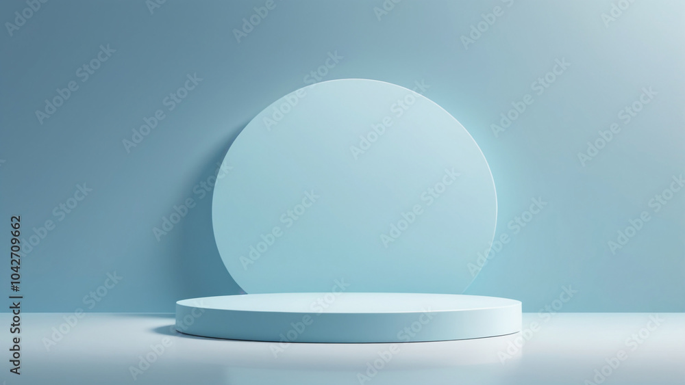 Product display background in a minimalistic, modern style. Blue color pallet Product display background in a minimalistic, modern style. Blue color pallet
