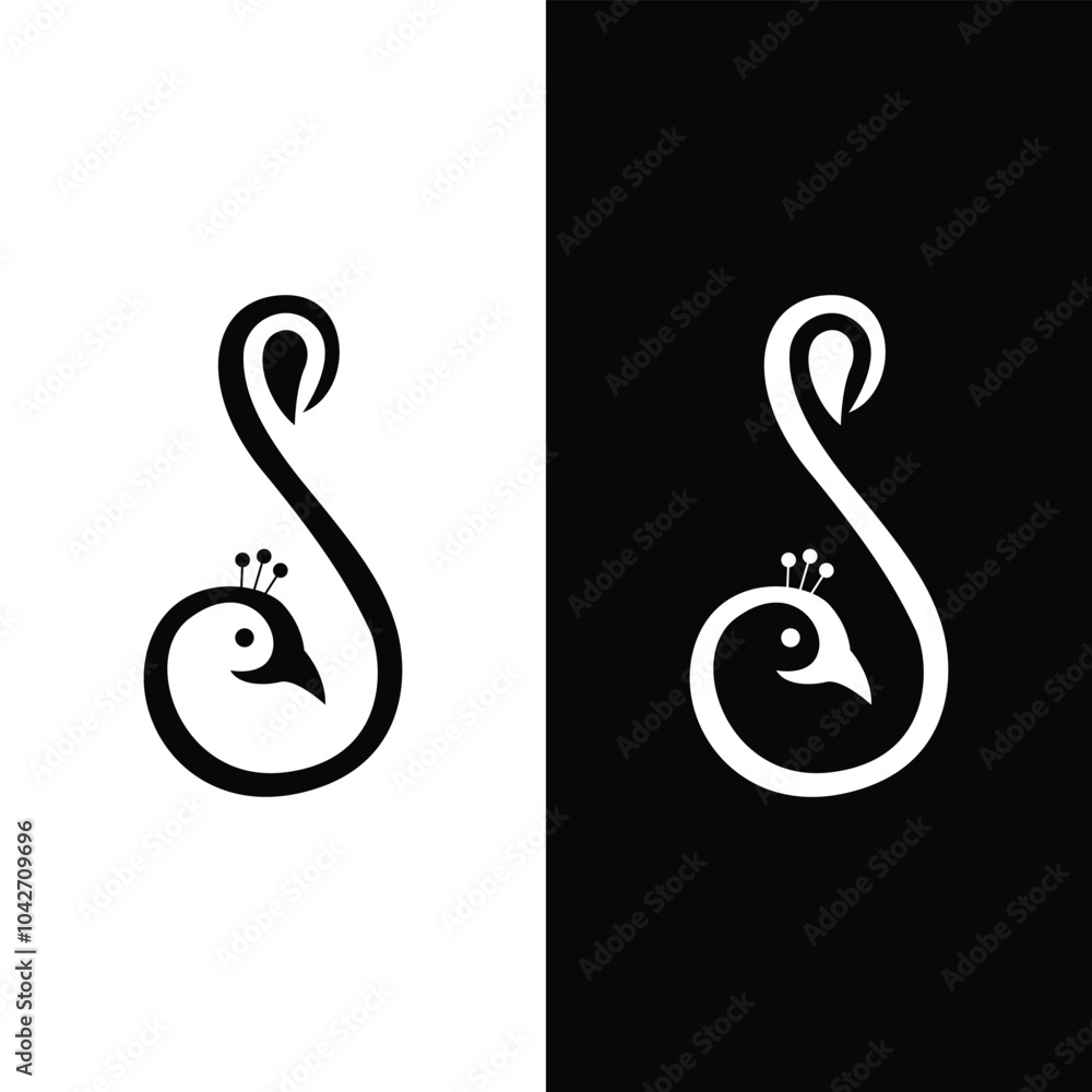 Obraz premium Creative monogram letter S logo vector template