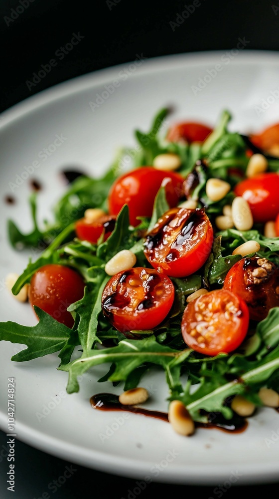 Fresh Salad with Cherry Tomatoes and Balsamic Glaze Fresh Salad with Cherry Tomatoes and Balsamic Glaze