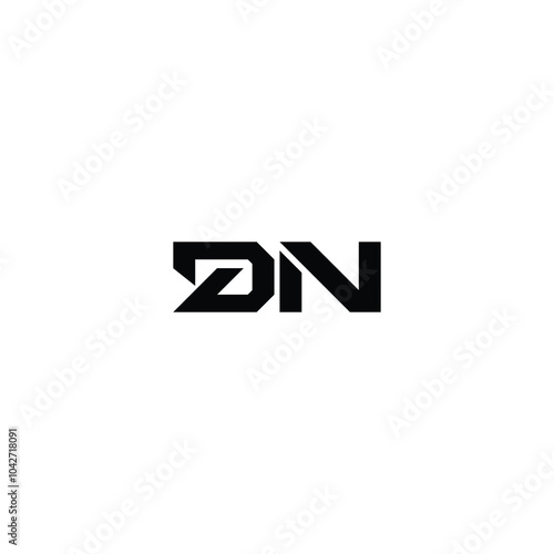DN monogram logo design letter text name symbol monochrome logotype alphabet character simple logo
