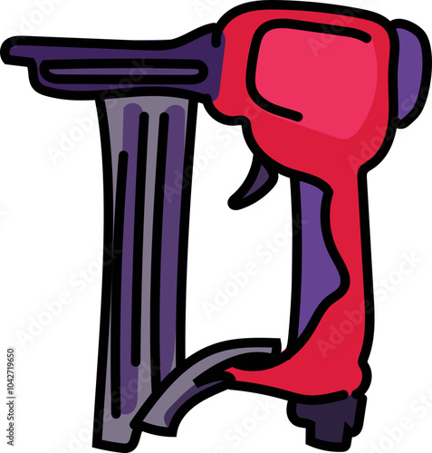 Staple gun tool. Vector illustration.