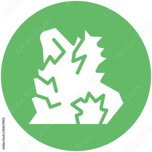Cave vector icon illustration of Vacation and Tourism iconset.