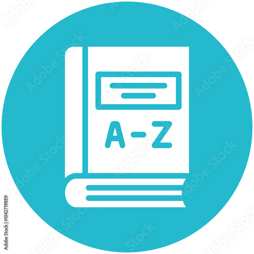 Vocabulary vector icon illustration of Literature iconset.
