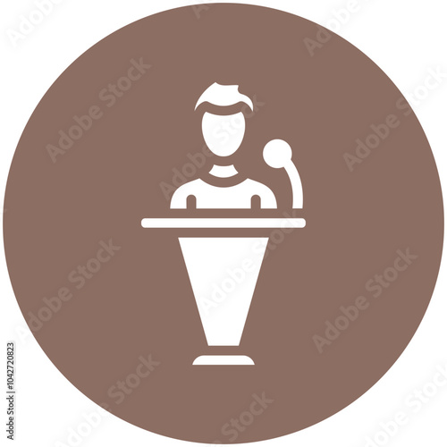 Speech vector icon illustration of Protesting and Civil Disobedience iconset.