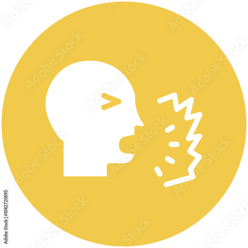 Shouting vector icon illustration of Protesting and Civil Disobedience iconset.