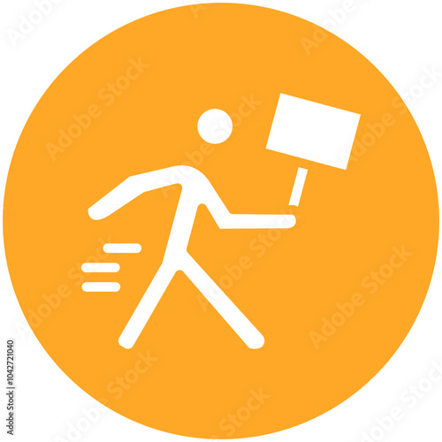 Movement vector icon illustration of Protesting and Civil Disobedience iconset.