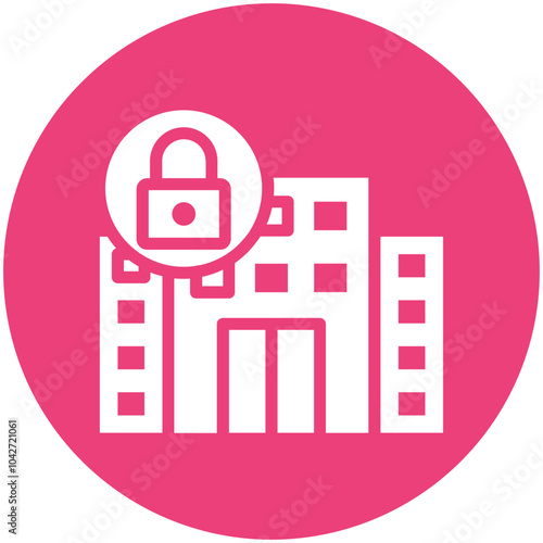 Lockdown vector icon illustration of Protesting and Civil Disobedience iconset.