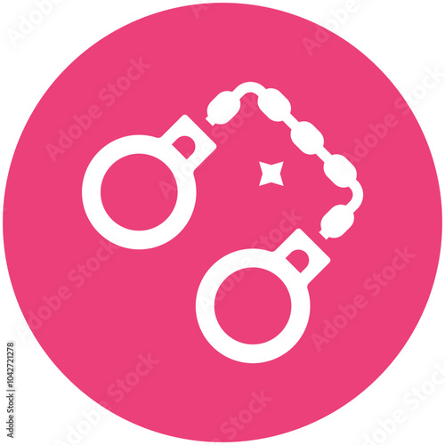 Handcuffs vector icon illustration of Protesting and Civil Disobedience iconset.