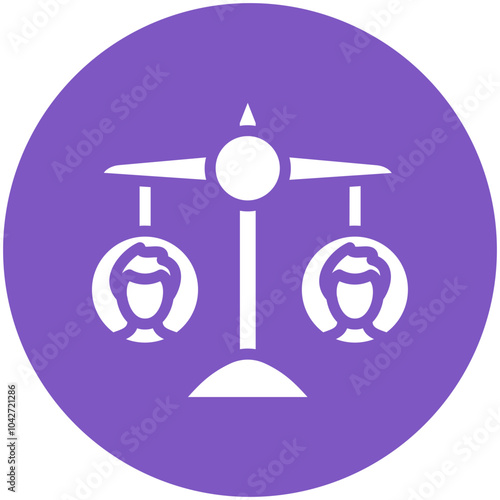 Equality vector icon illustration of Protesting and Civil Disobedience iconset.